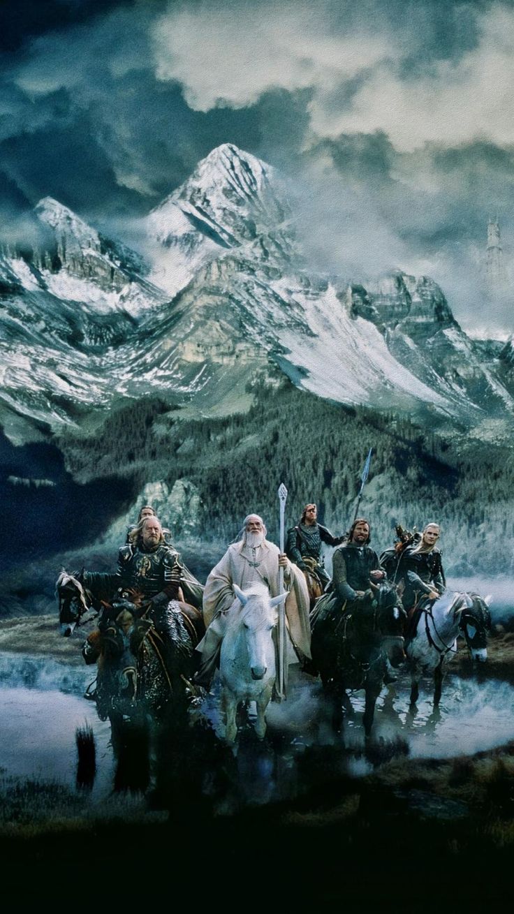 Die Gefährten, Der Herr der Ringe, Gefährten, Schneeberge, Wanderung, Mittelerde, Handy-Hintergrund