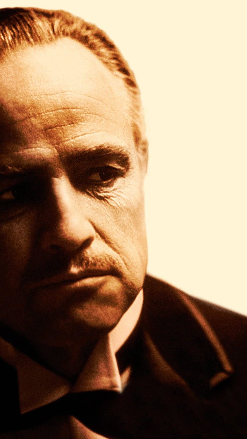 Vito Corleone, Marlon Brando, Der Pate, Porträt, Warme Töne, Sperrbildschirm fürs iPhone