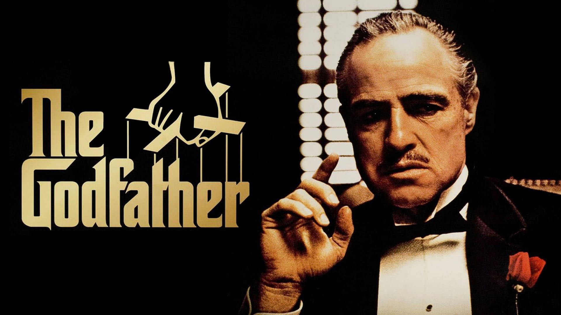 Der Pate, The Godfather, Vito Corleone, Marlon Brando, Logo, Gold, Full HD, PC-Hintergrundbild