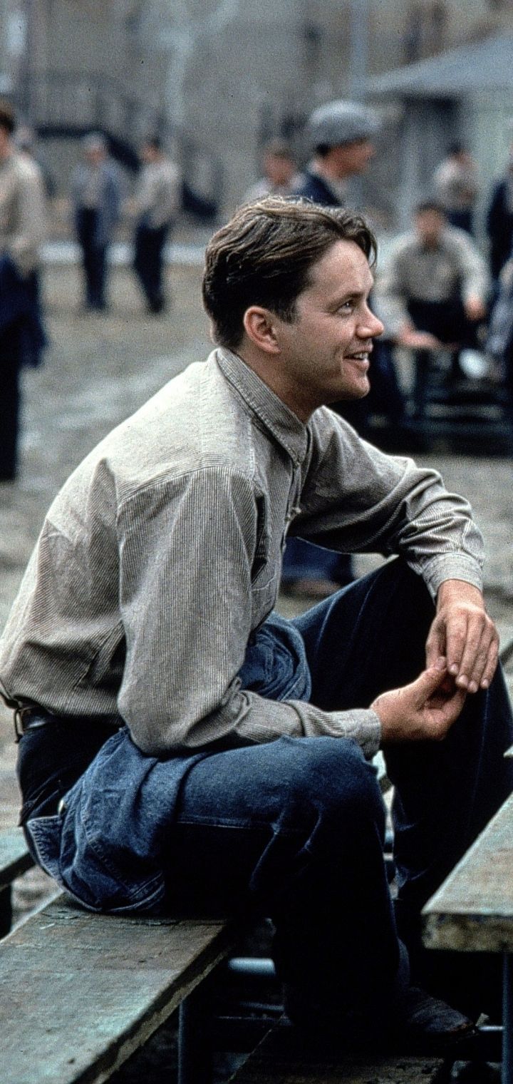 Andy Dufresne, Die Verurteilten, Gefängnishof, Häftlinge, Sitzend, HD, Handy-Hintergrundbild