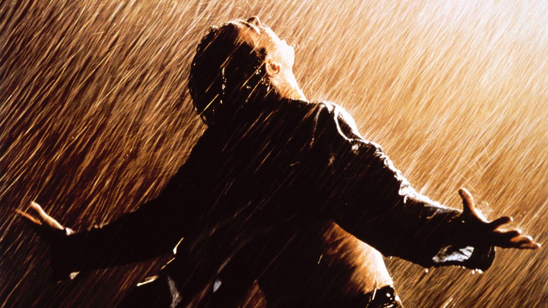 Andy Dufresne, Die Verurteilten, Regen, Ausgebreitete Arme, Ikonische Szene, Full-HD-Hintergrundbild