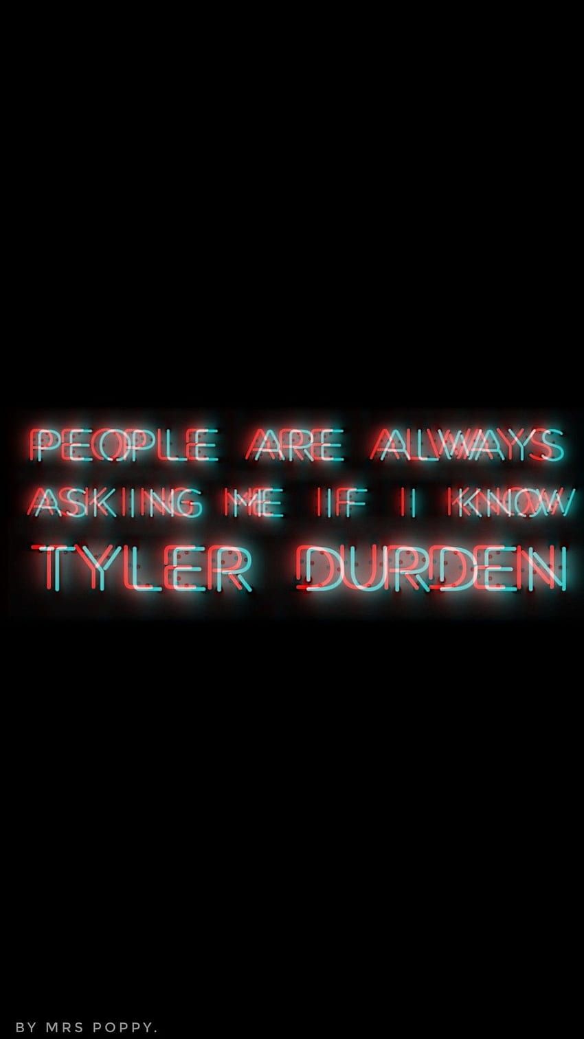 Fight Club, Tyler Durden, Zitat, Typografie, Schwarzer Hintergrund, Sperrbildschirm fürs iPhone