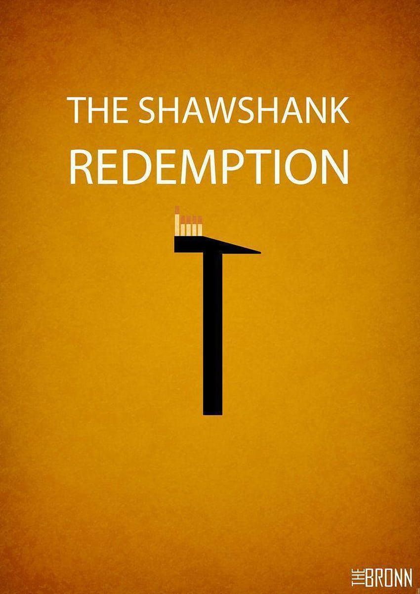 The Shawshank Redemption, Steinhammer, Minimalistisches Poster, Orange, Typografie, iPad-Hintergrundbild