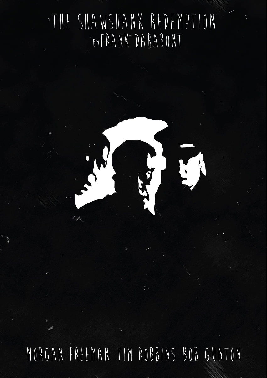 The Shawshank Redemption, Frank Darabont, Minimalistisches Poster, Schwarzer Hintergrund, Silhouette, HD Wallpaper