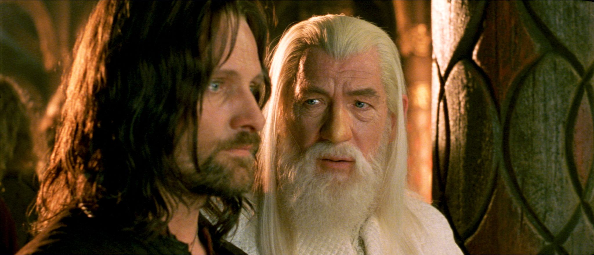 Aragorn, Gandalf, Viggo Mortensen, Ian McKellen, Der Herr der Ringe: Die Rückkehr des Königs, Ultrawide-Hintergrundbild