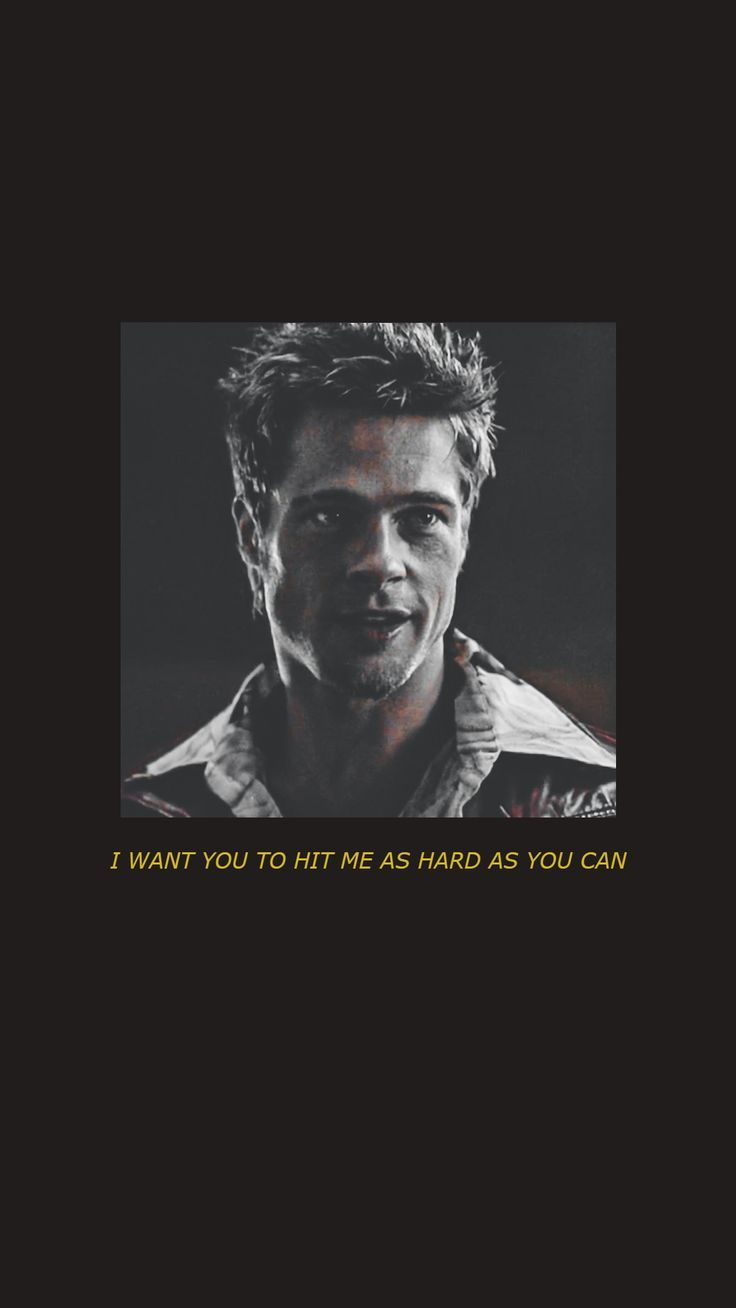 Fight Club, Tyler Durden, Brad Pitt, Zitat, Schwarzer Hintergrund, Sperrbildschirm fürs iPhone