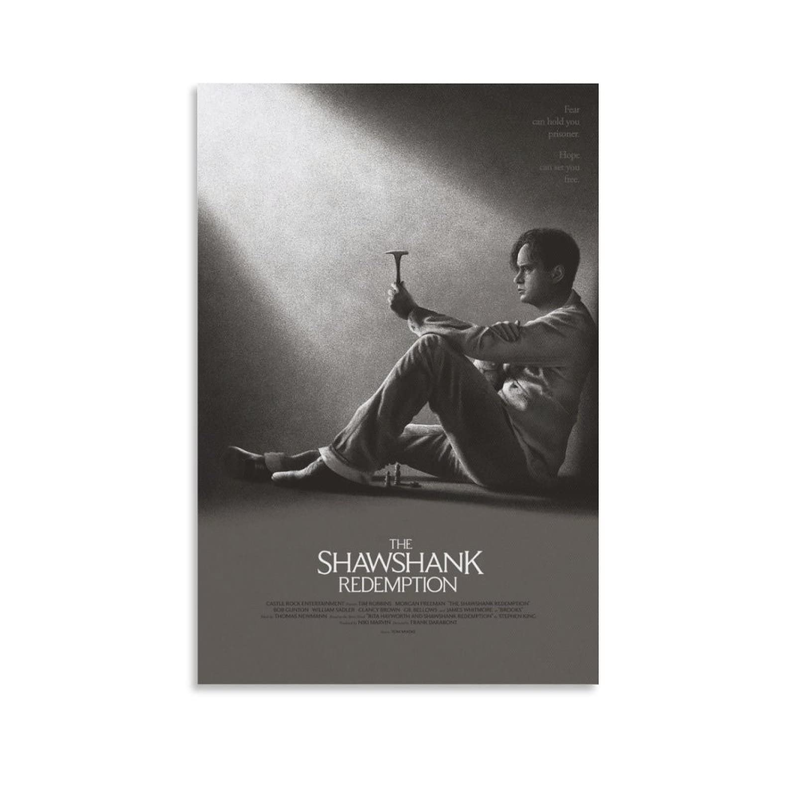 The Shawshank Redemption, Andy Dufresne, Lichtstrahl, Minimalistisches Poster, Grau, HD-Tablet-Hintergrundbild