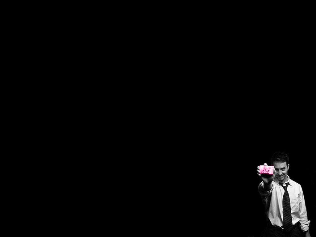 Fight Club, Der Erzähler, Seife, Minimalismus, Schwarzer Hintergrund, Wallpaper
