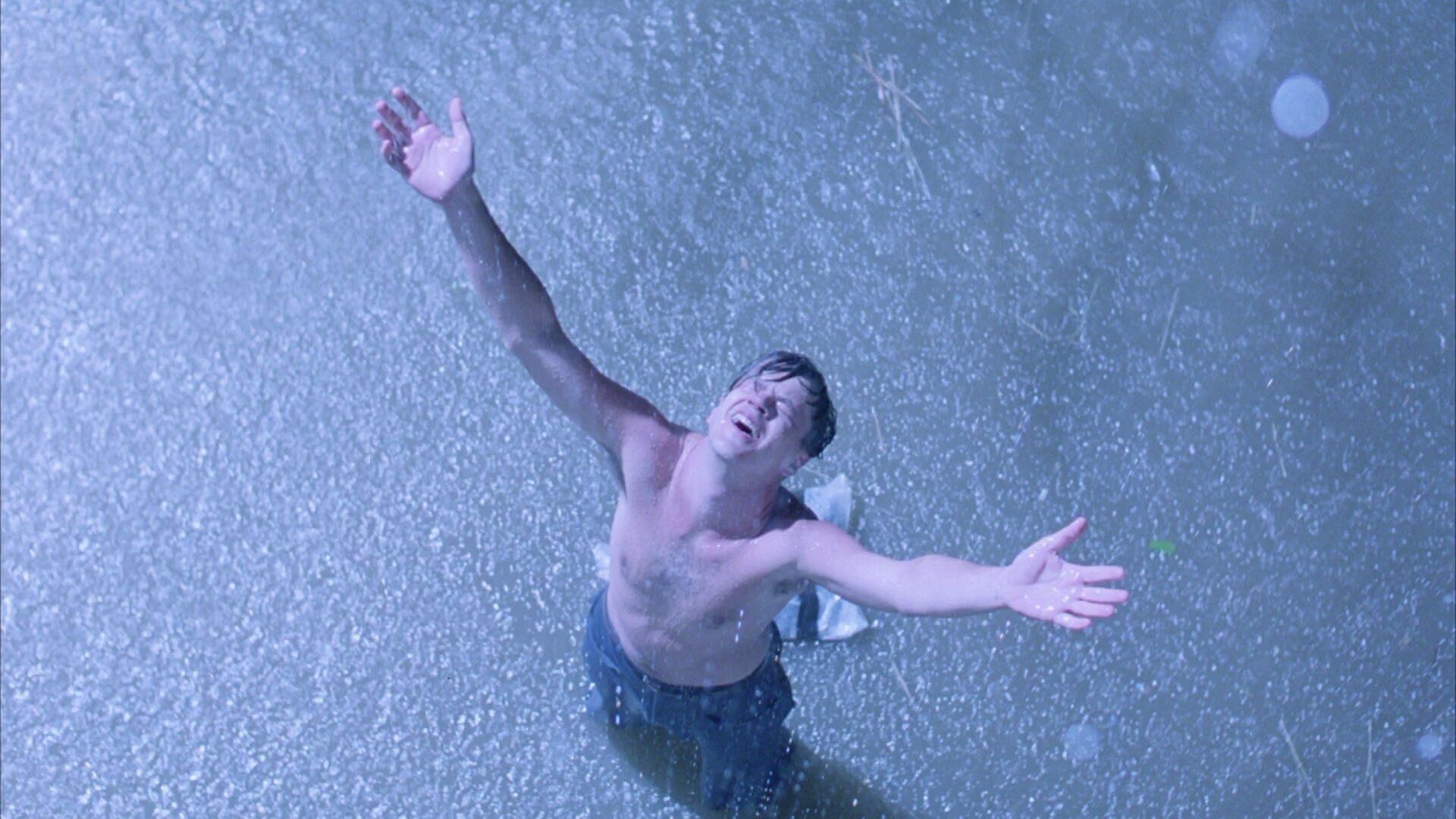 Andy Dufresne, Die Verurteilten, Regen, Freiheit, Ikonische Szene, Full-HD-Hintergrundbild für PC