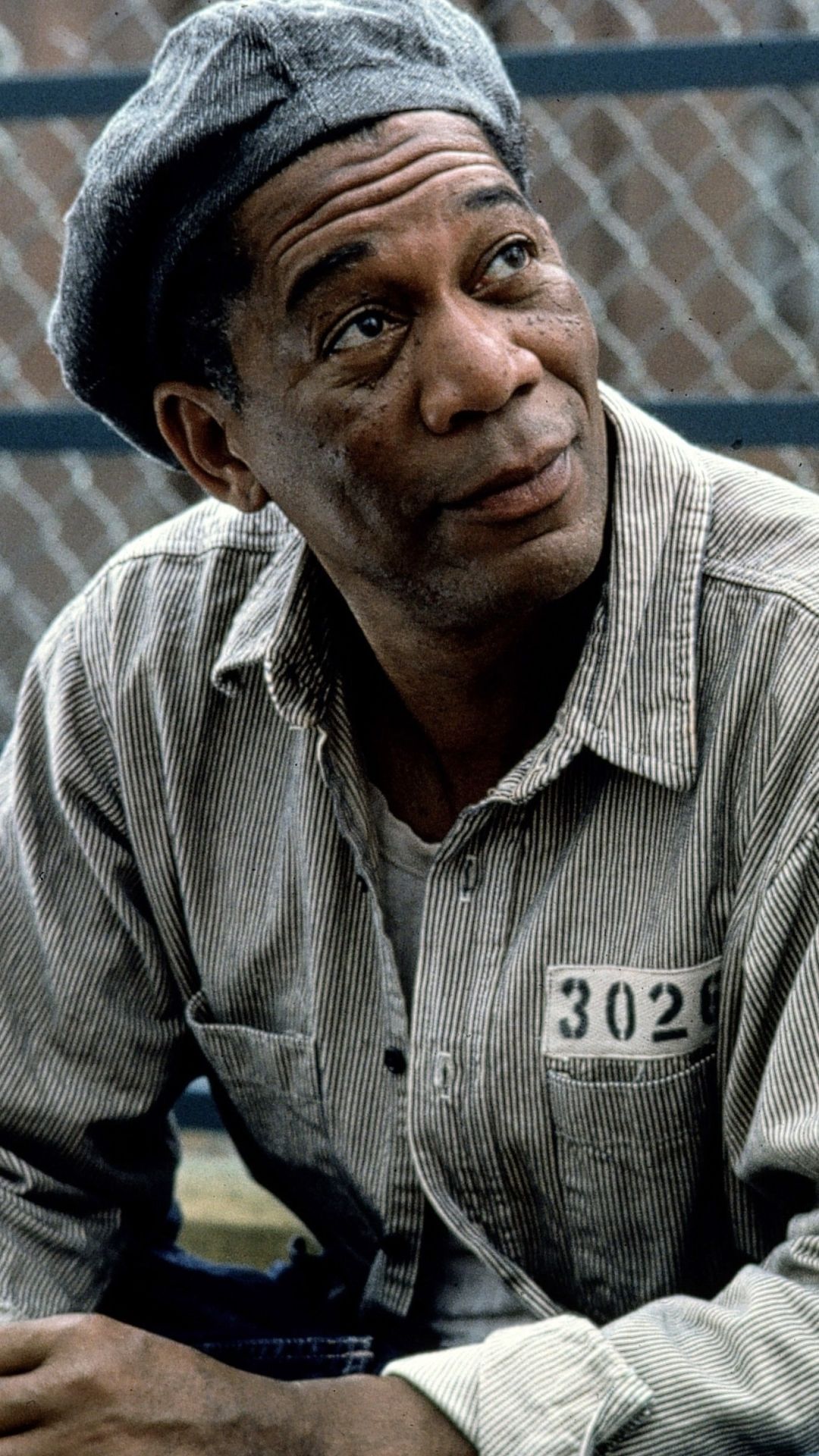 Red, Morgan Freeman, Die Verurteilten, Häftlingskleidung, Porträt, Hintergrundbild fürs Handy