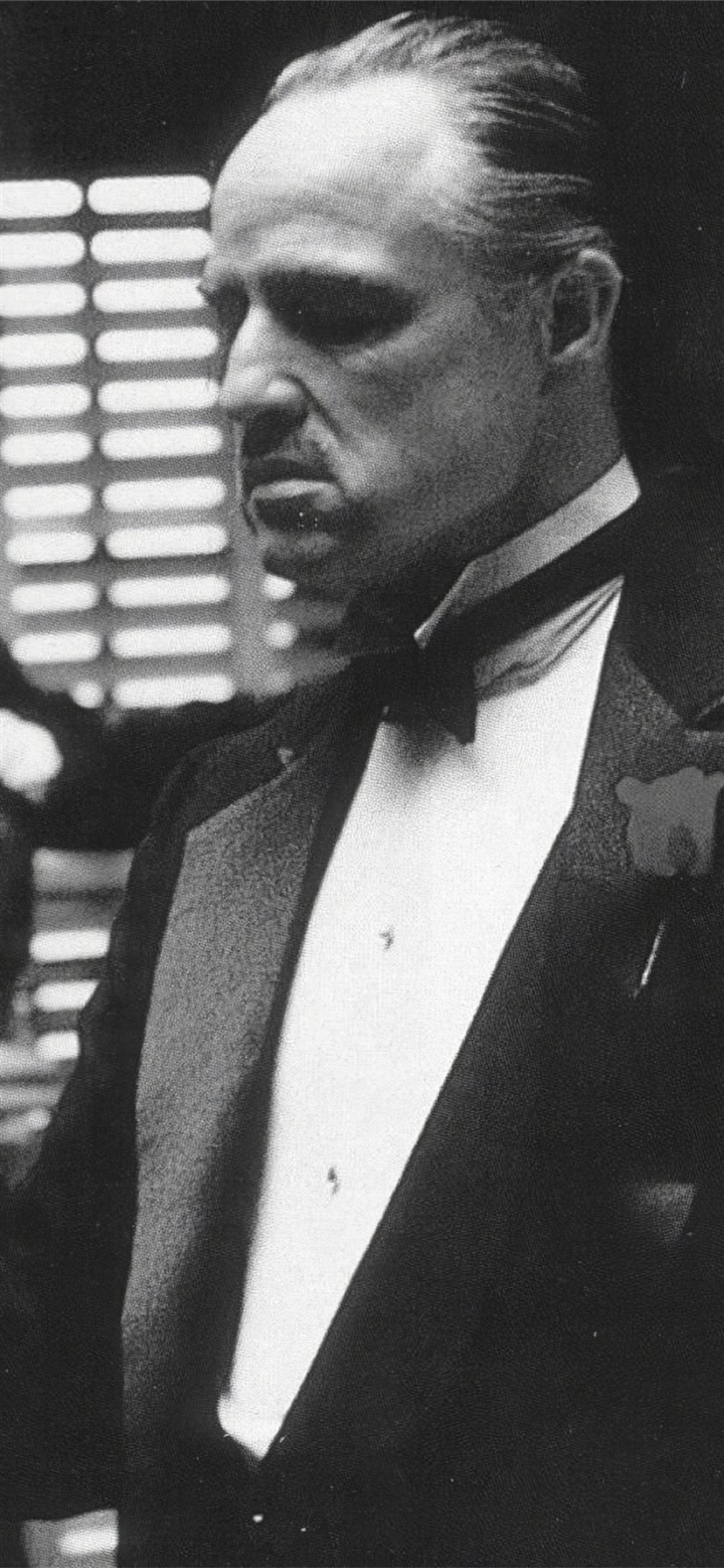 Vito Corleone, Marlon Brando, Der Pate, Smoking, Schwarz-Weiß, Android-Hintergrundbild