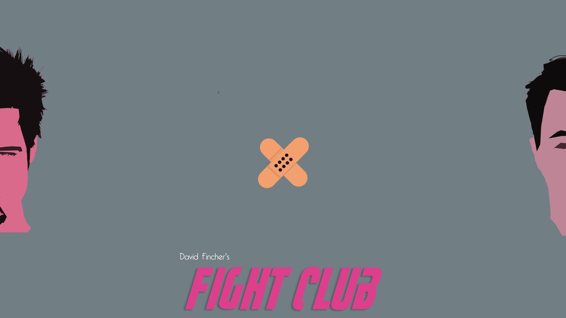 Fight Club, David Fincher, Pflaster, Minimalismus, Grau, 1920x1080, PC-Hintergrundbild