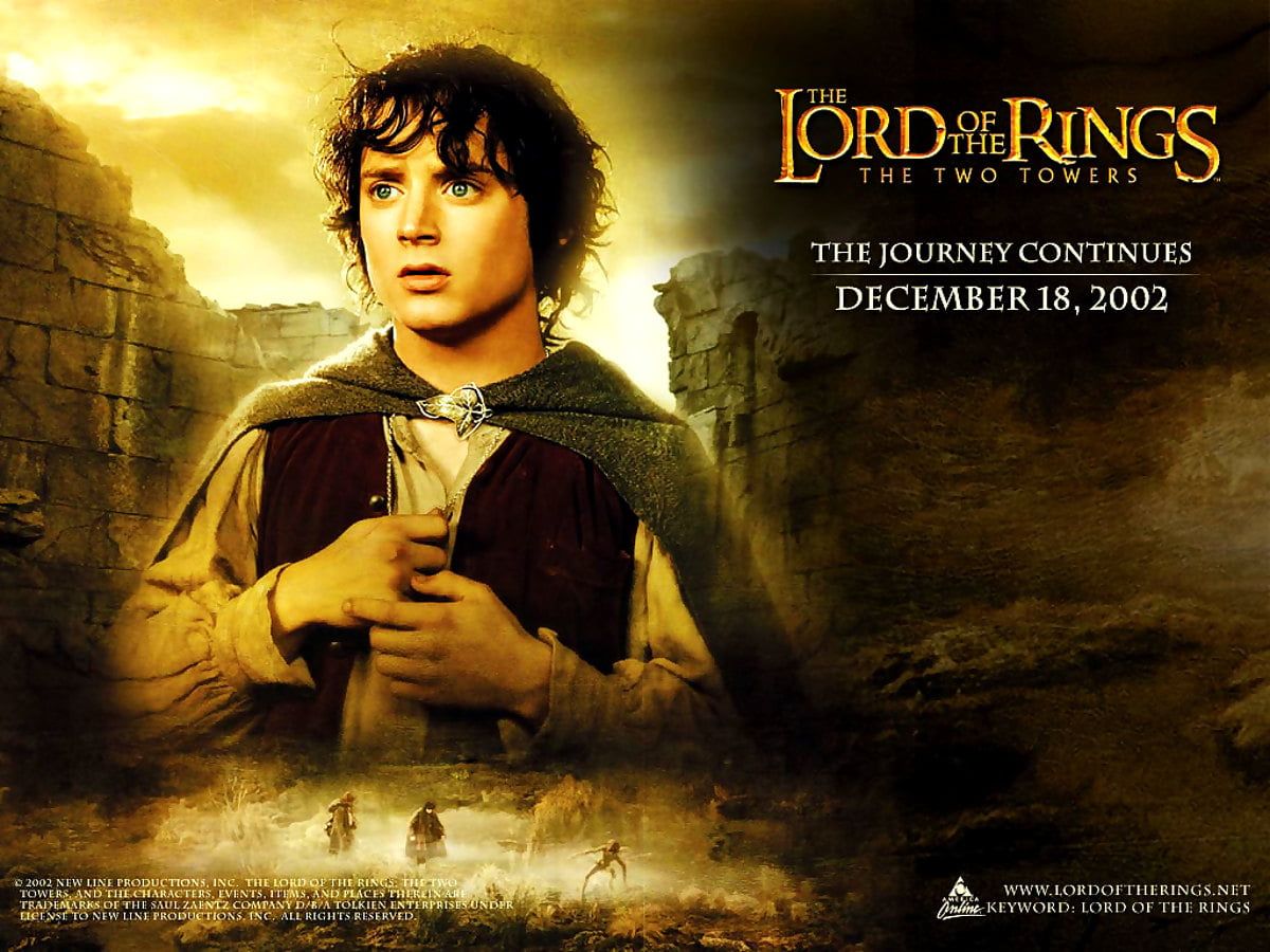 Frodo Beutlin, Elijah Wood, Der Herr der Ringe: Die zwei Türme, Filmplakat, Mordor, Tablet-Hintergrundbild