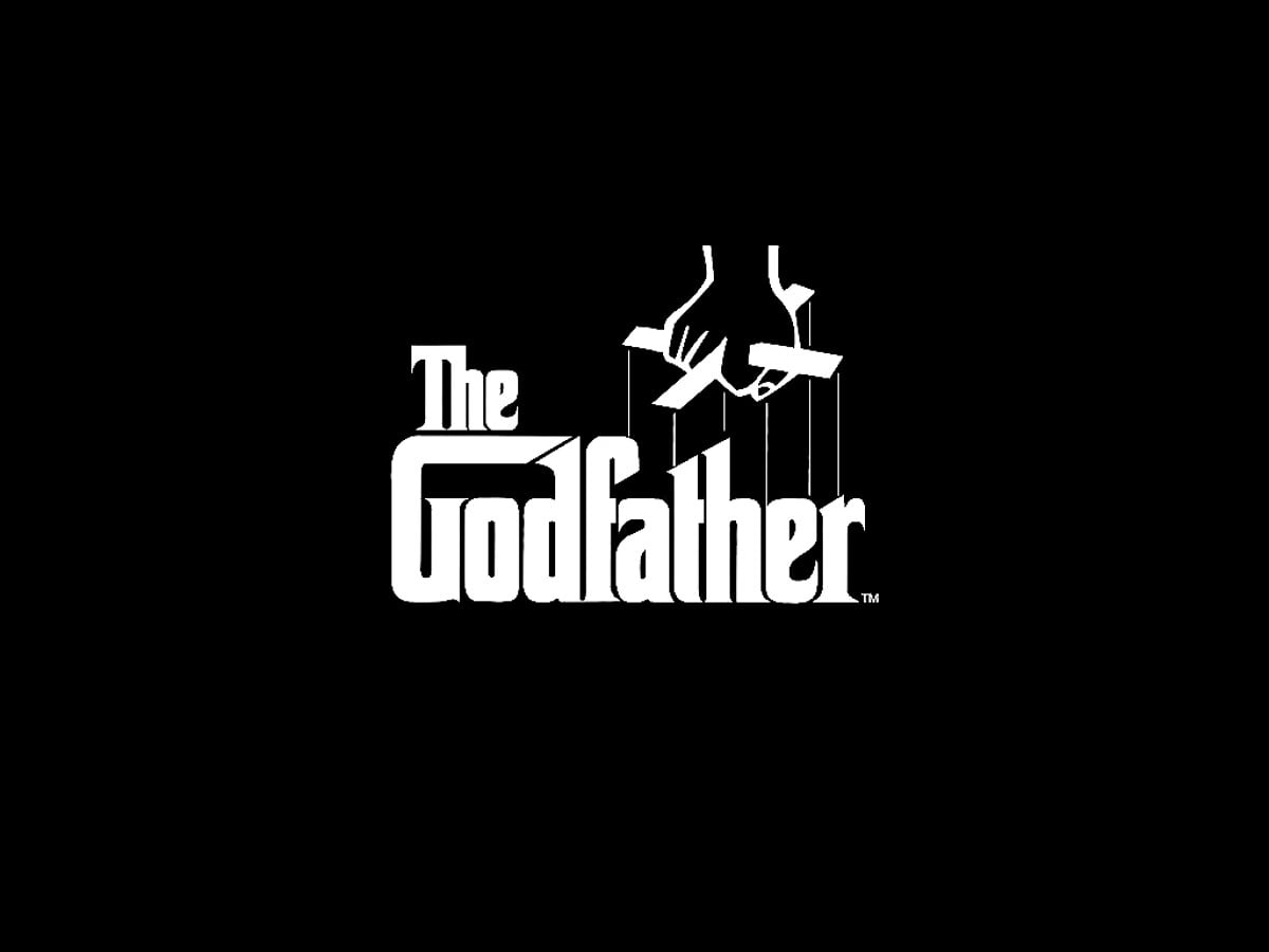 Der Pate, The Godfather, Logo, Schwarzer Hintergrund, Minimalistisch, Wallpaper