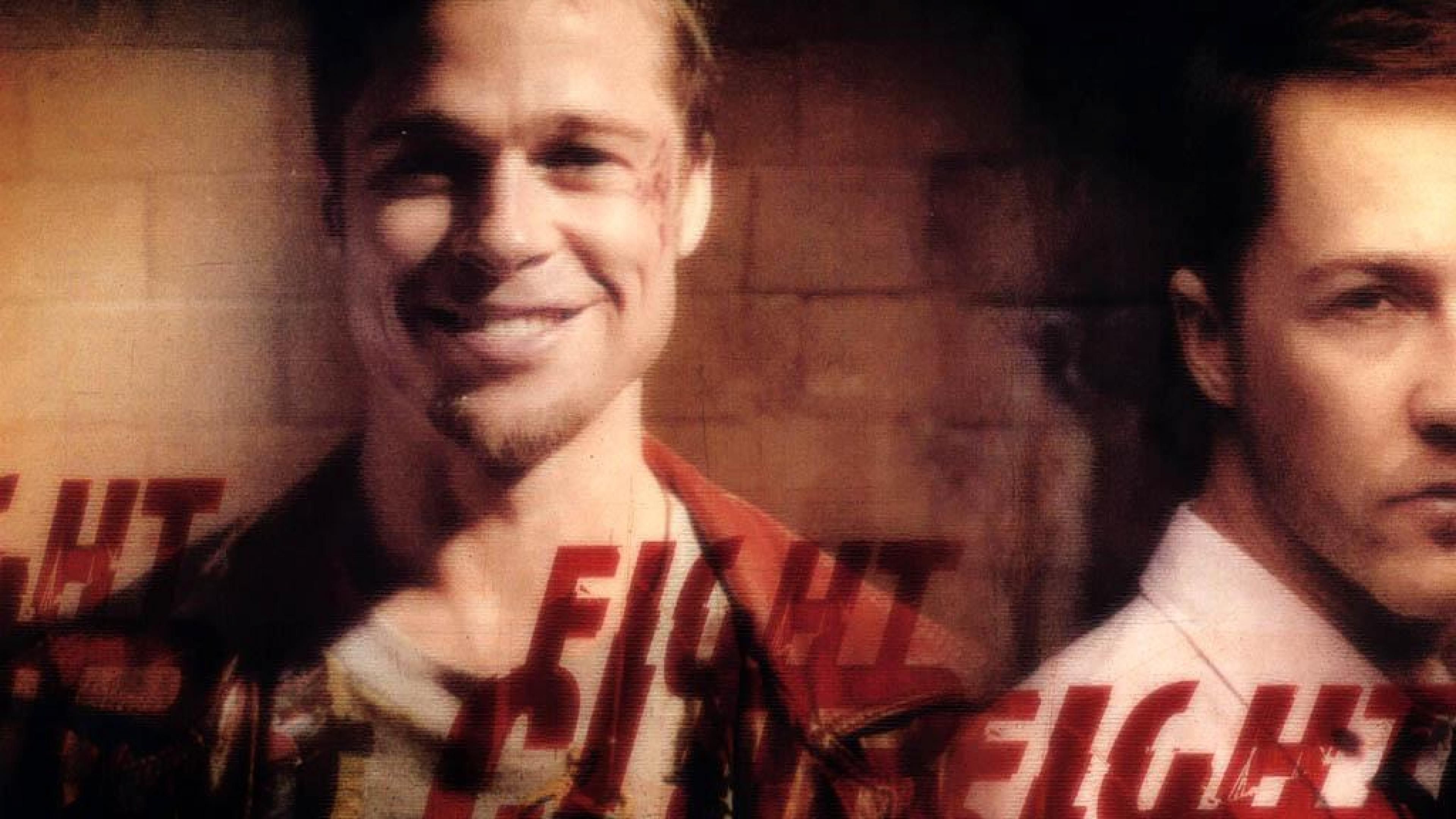 Fight Club, Brad Pitt, Edward Norton, Filmszene, Grunge, 3840x2160, PC-Hintergrundbild