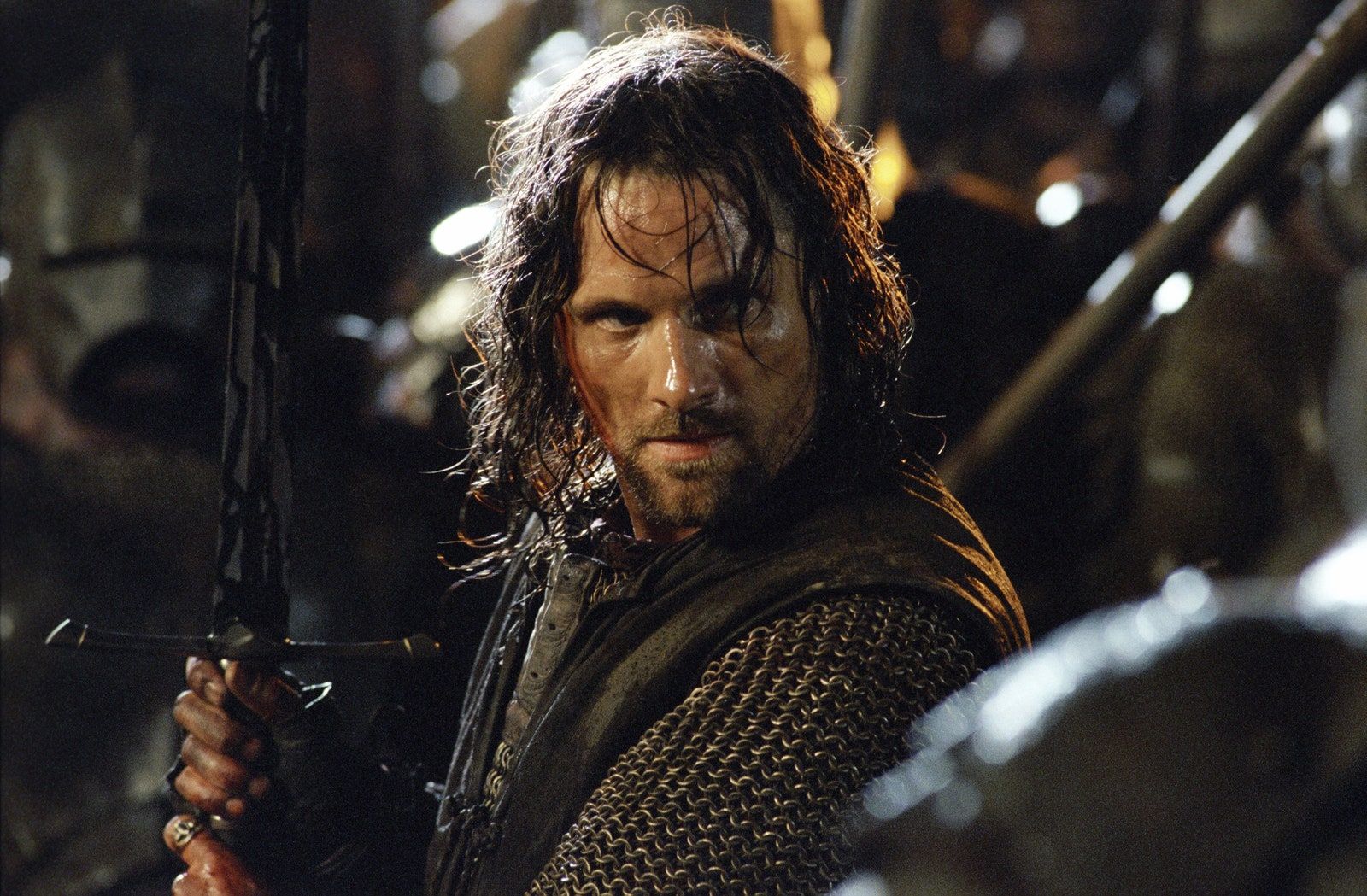 Aragorn, Viggo Mortensen, Der Herr der Ringe: Die Rückkehr des Königs, Schwert, Rüstung, HD Wallpaper
