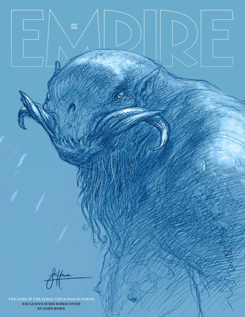 Empire, Magazin-Cover, Skizze, Kreatur, Blau, Hintergrundbild für iPad und Tablet