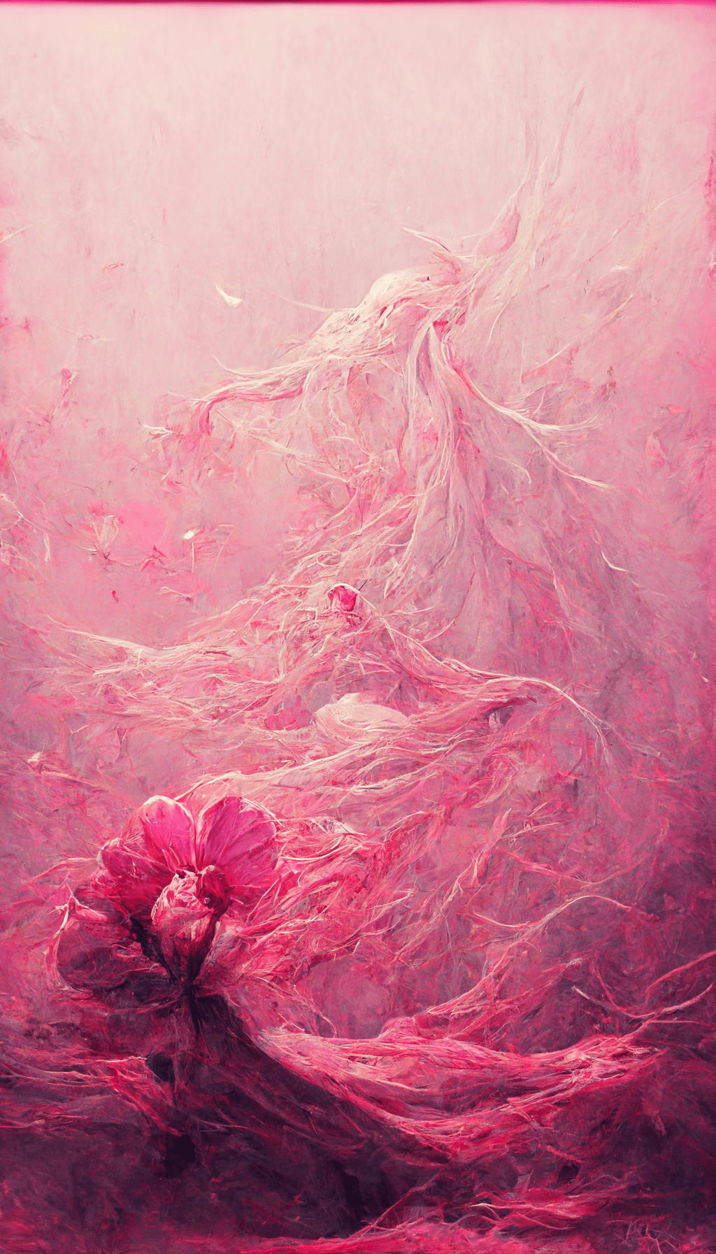 Fantasy, Digitale Kunst, Pink, Abstrakt, Wellen, iPhone-18-Pro-Sperrbildschirm
