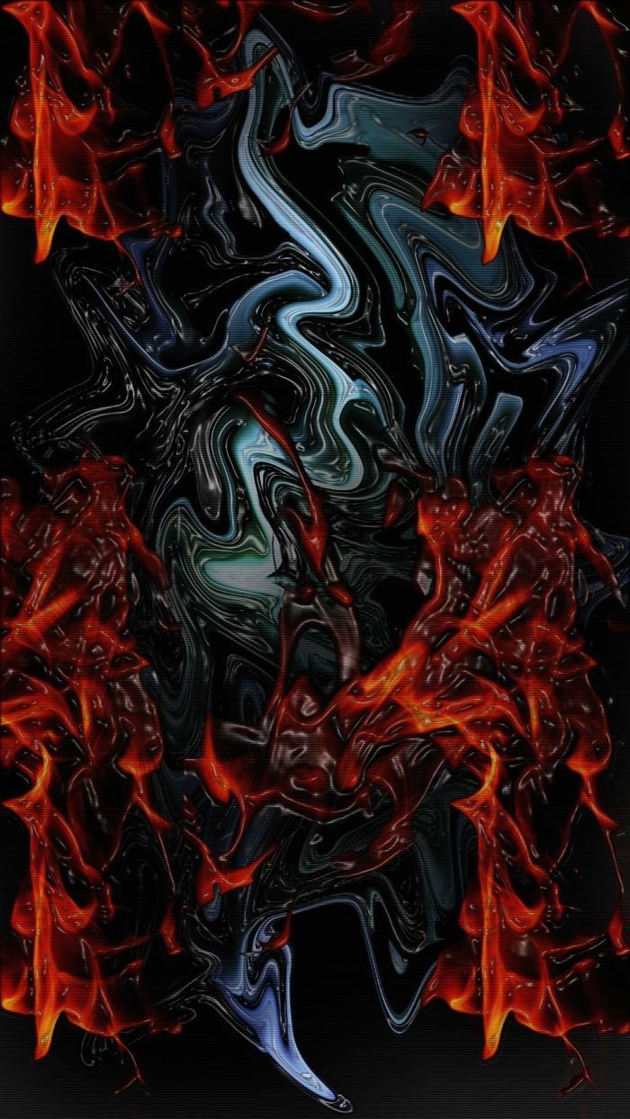 Flüssige Farben, Dunkel, Rot, Grau, Abstrakt, Hochformat, Hintergrundbild fürs Smartphone
