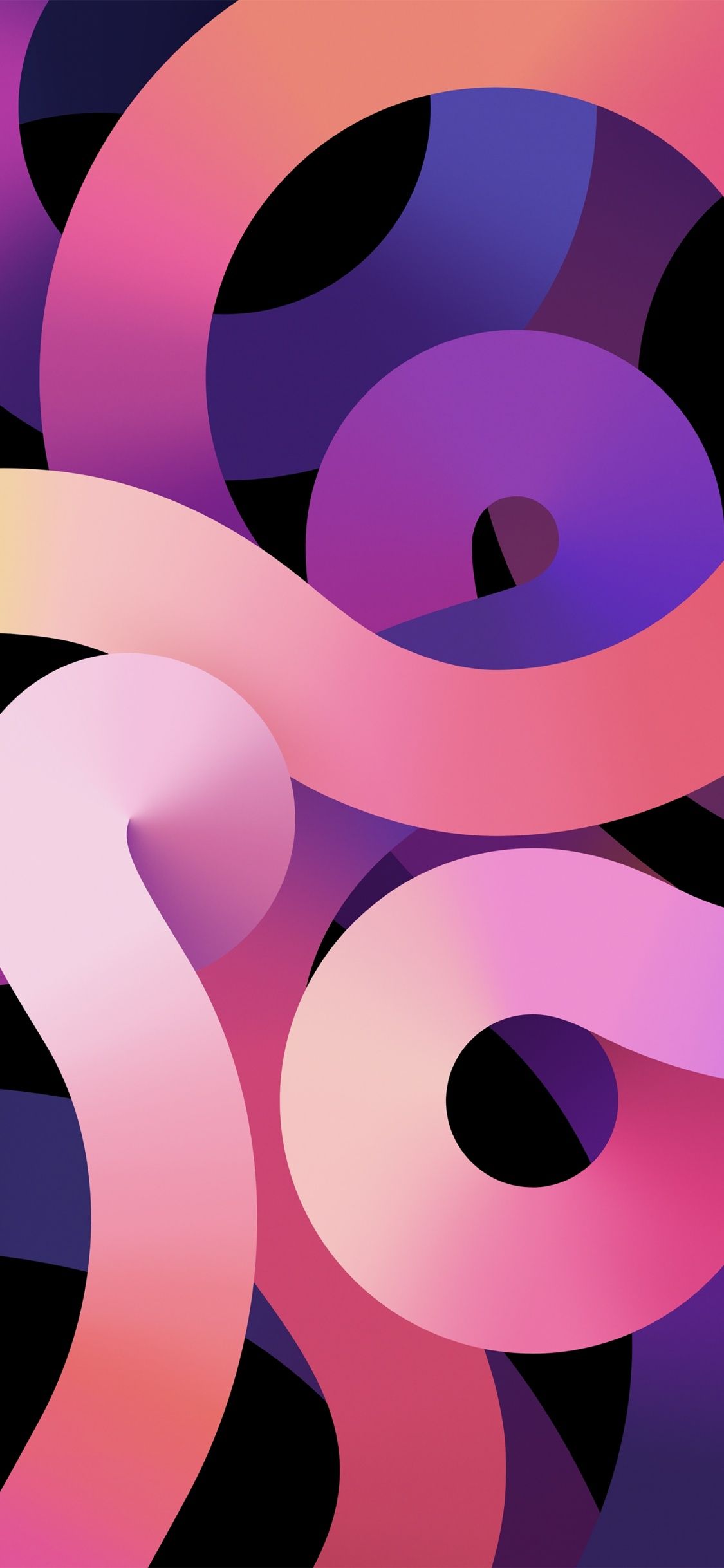 iPad Air, Apple, Abstrakte Schleifen, Rosa, Lila, iPad Pro, Wallpaper