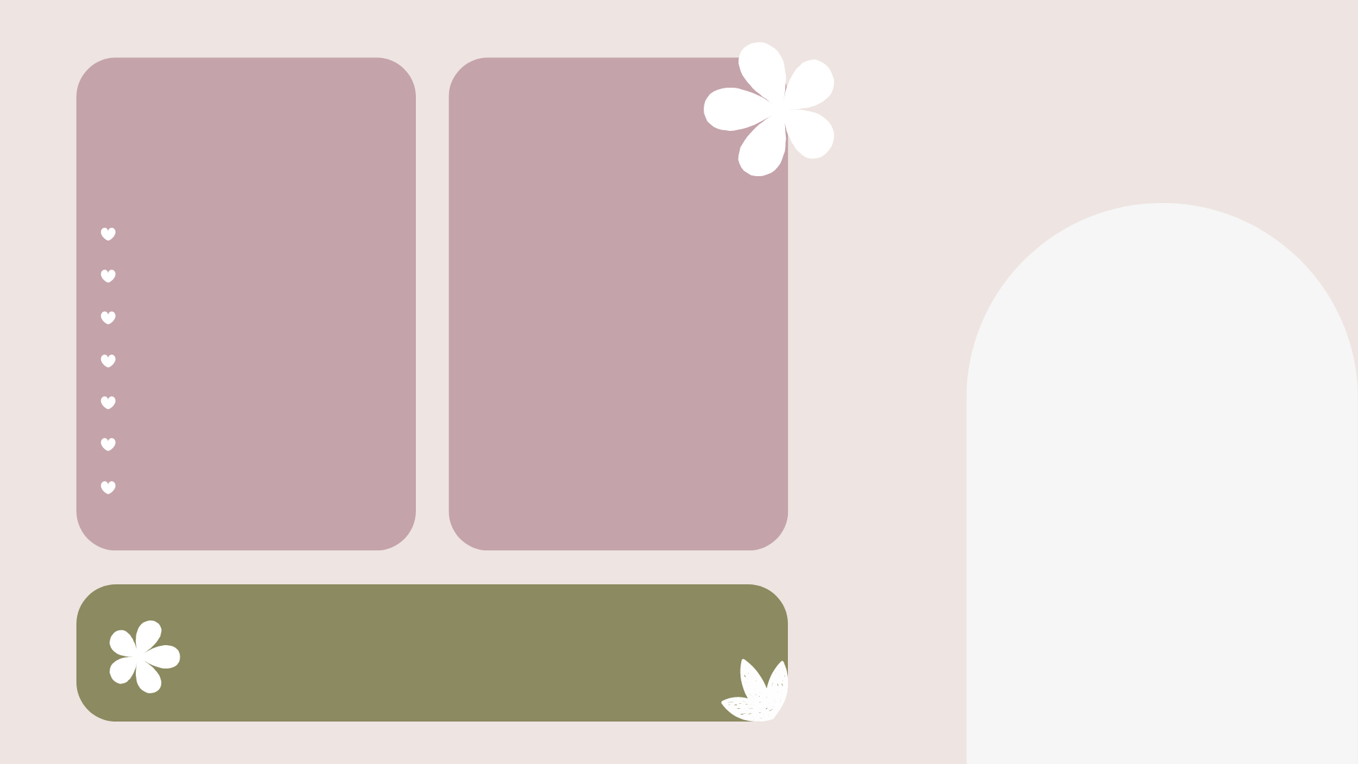 Desktop-Organizer, Blumen, Altrosa, Olivgrün, Minimalistisch, 1920x1080, PC-Hintergrundbild
