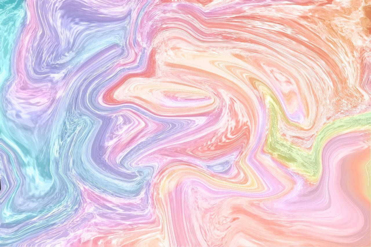 Marmorierung, Flüssige Farben, Pastell, Regenbogenfarben, Abstrakt, HD, Desktop-Hintergrund