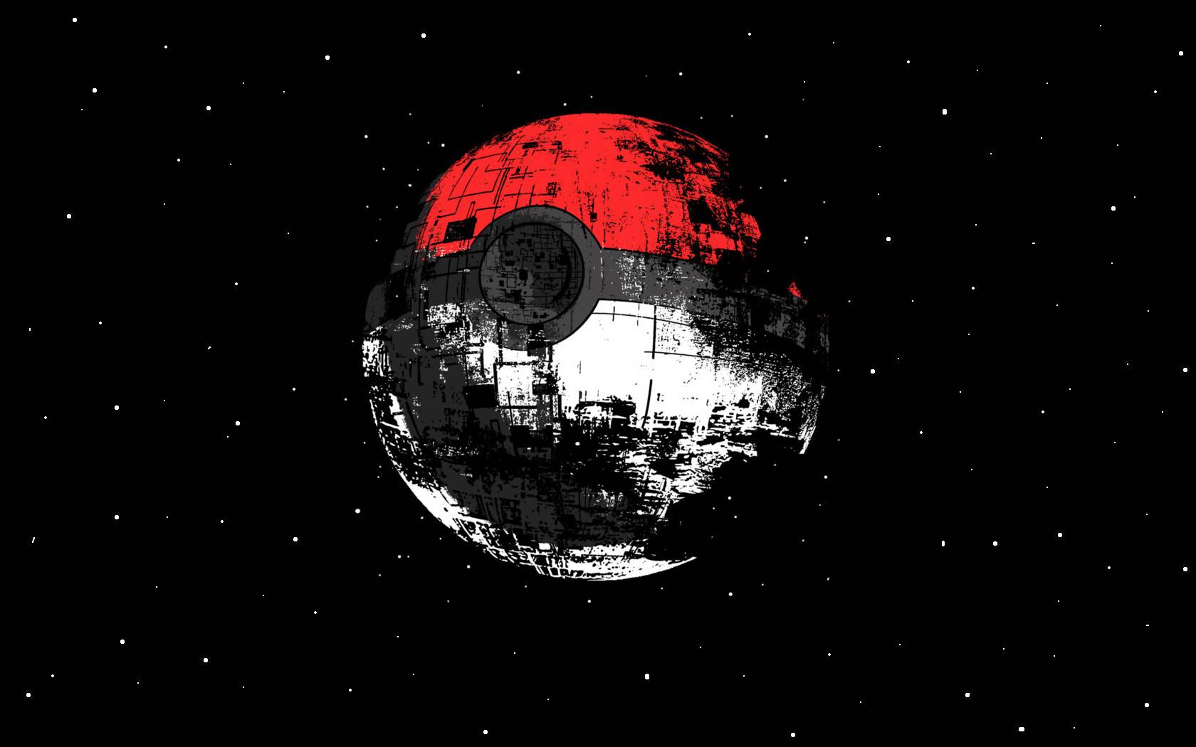 Todesstern, Pokéball, Star Wars, Pokémon, Weltraum, Mashup, HD, MacBook-Hintergrundbild