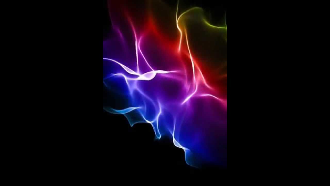 Plasma, Neonflammen, Lila und Rot, Abstrakt, Schwarzer Hintergrund, HD Wallpaper