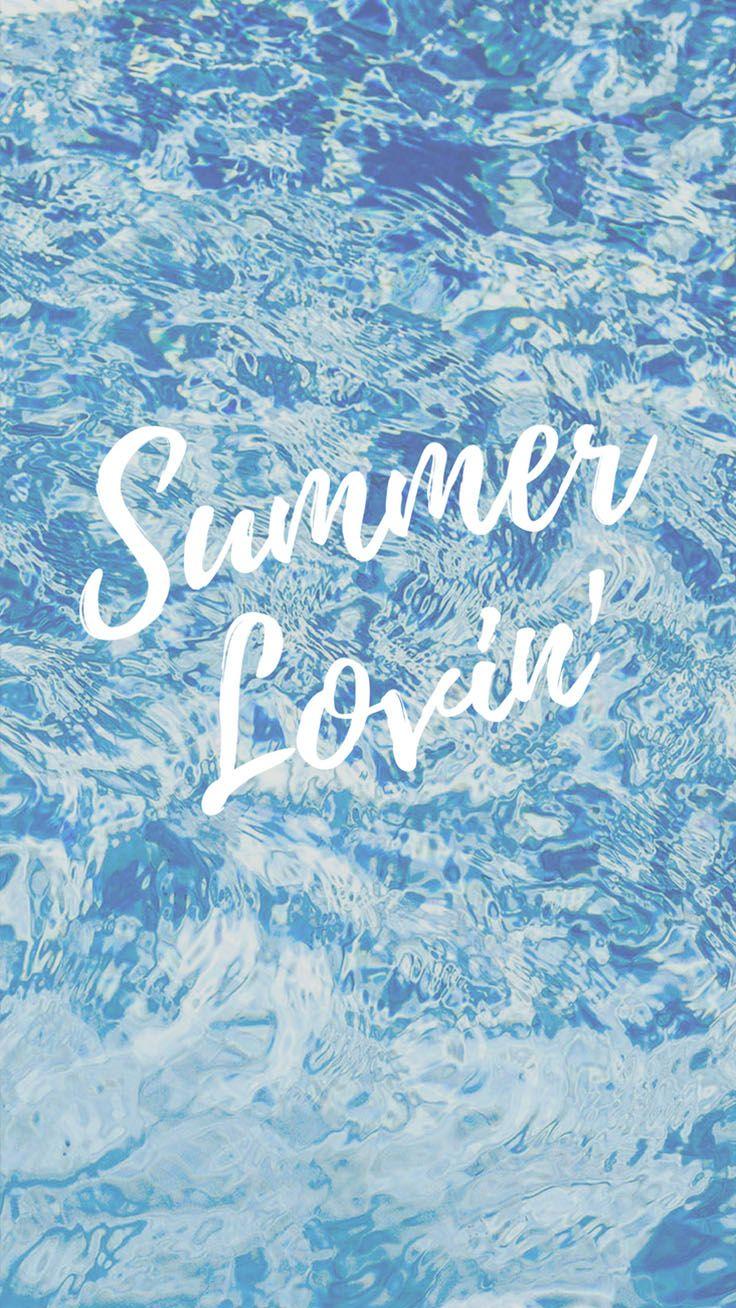 Summer Lovin', Wasser, Blau, Schriftzug, Wasseroberfläche, HD, Handy-Hintergrundbild