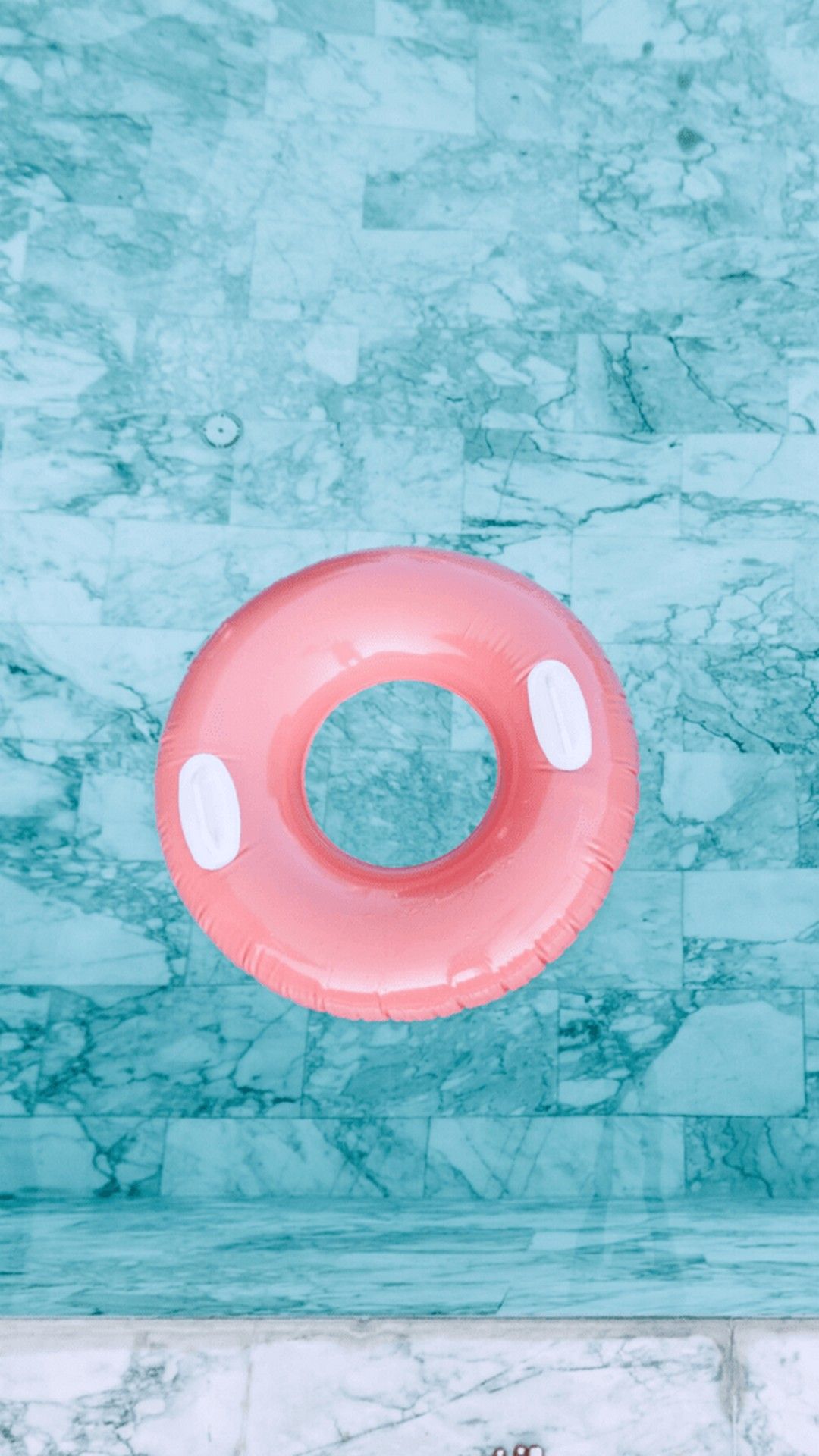 Schwimmring, Pool, Türkis, Rosa, Wasser, Full HD, Sperrbildschirm fürs iPhone
