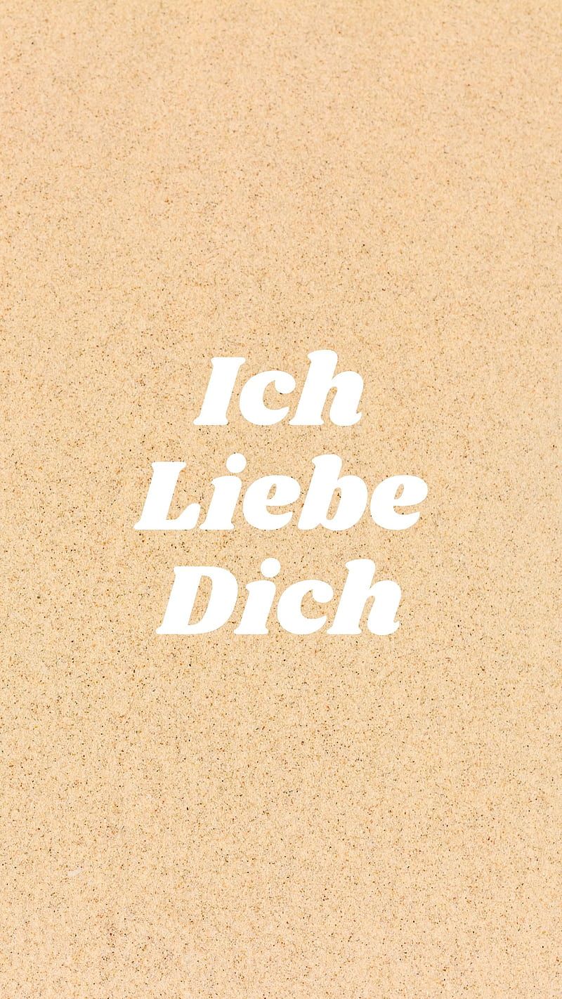 Ich liebe dich, Schriftzug, Kraftpapier, Beige, Liebe, HD, Handy-Hintergrund im Hochformat