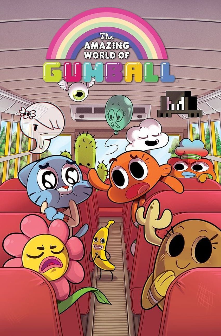Die fantastische Welt von Gumball, Gumball Watterson, Darwin Watterson, Logo, Cartoon Network, Hochformat, HD-Handy-Hintergrundbild
