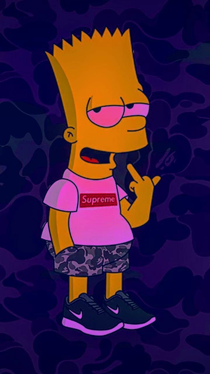 Bart Simpson, Die Simpsons, Sonnenbrille, Streetwear, Lila, Hintergrundbild fürs Handy