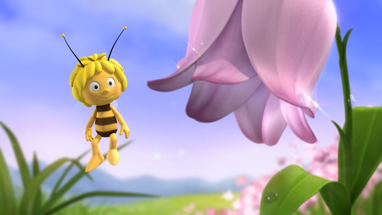 Biene Maja, Glockenblume, Wiese, 3D-Animation, HD, Hintergrundbild für den PC