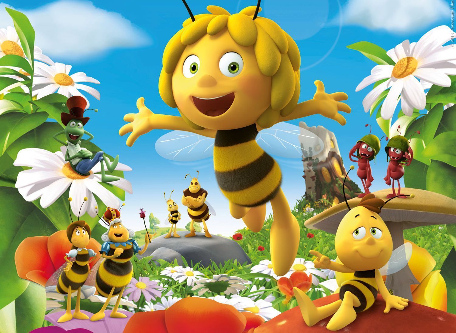 Biene Maja, Willi, Blumenwiese, Bienen, HD, Hintergrund für den Desktop