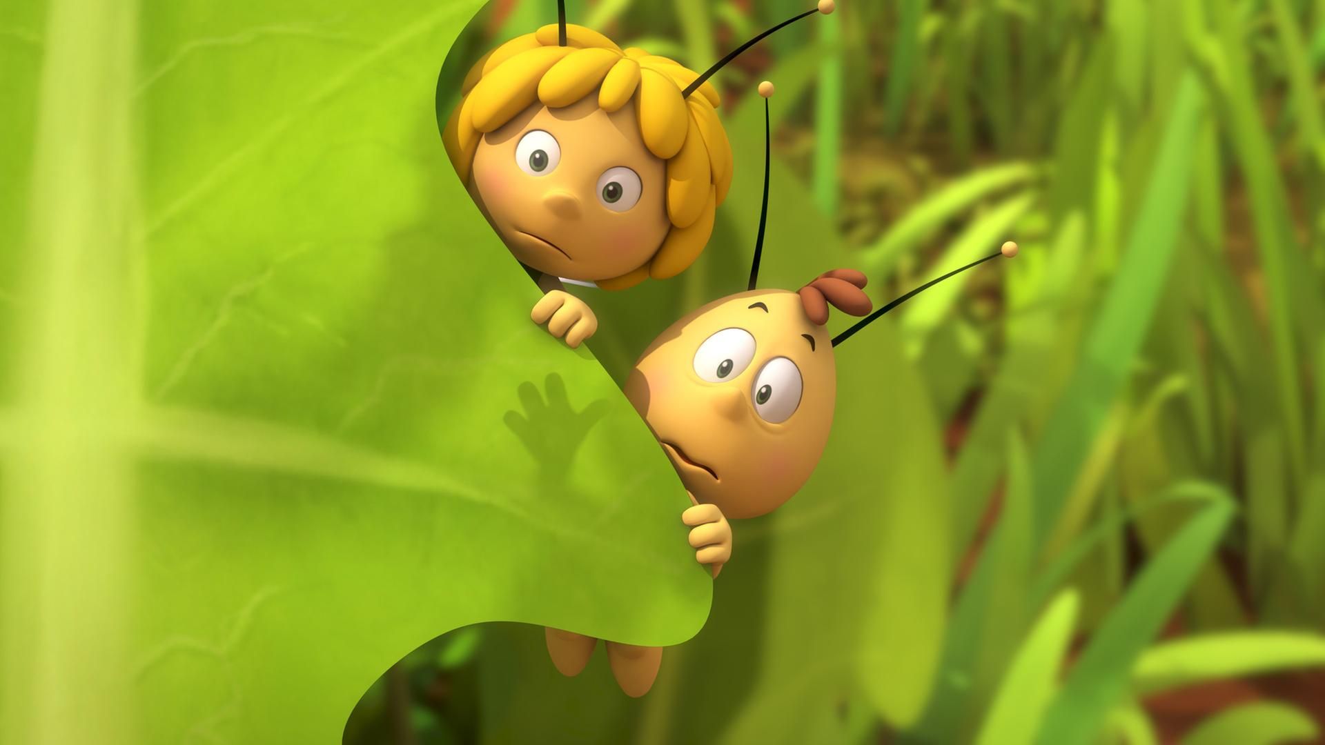 Biene Maja, Willi, Grashalme, Grün, Full HD 1080p, Desktop-Hintergrundbild