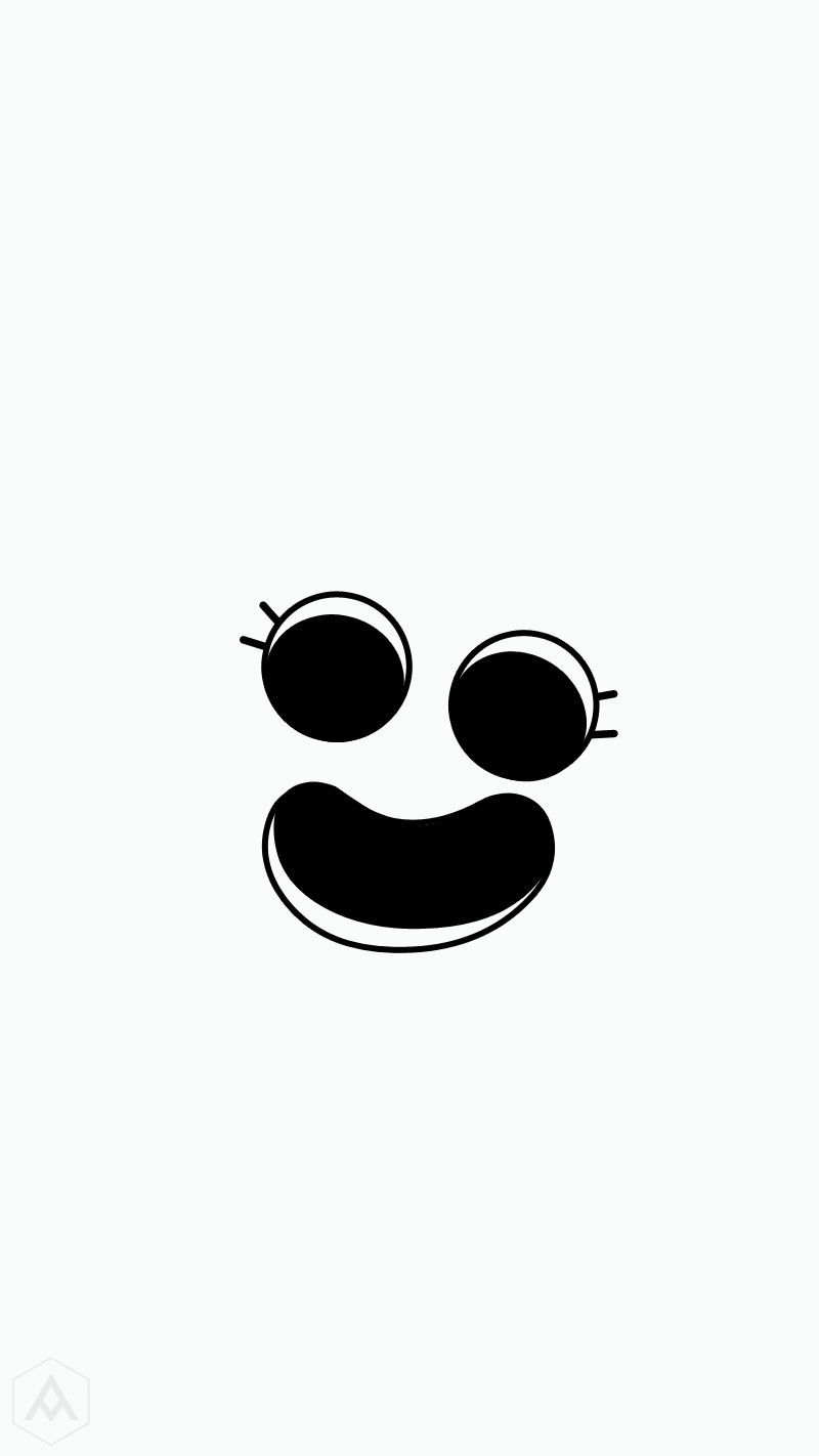 Smiley-Gesicht, Cartoon, Weißer Hintergrund, Minimalismus, Hochformat, Sperrbildschirm fürs iPhone
