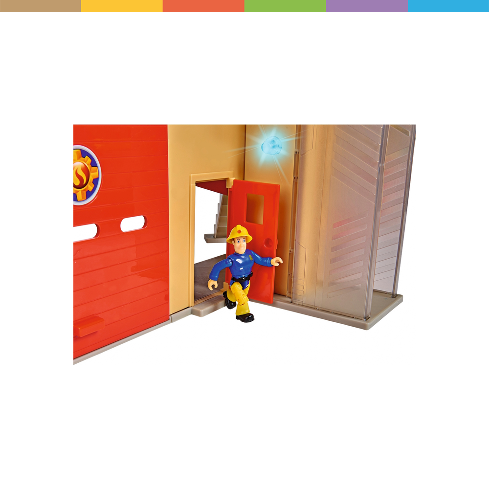 Feuerwehrmann Sam, Feuerwache, Rotes Tor, Schwarzer Rahmen, Animation, Hintergrundbild fürs Tablet