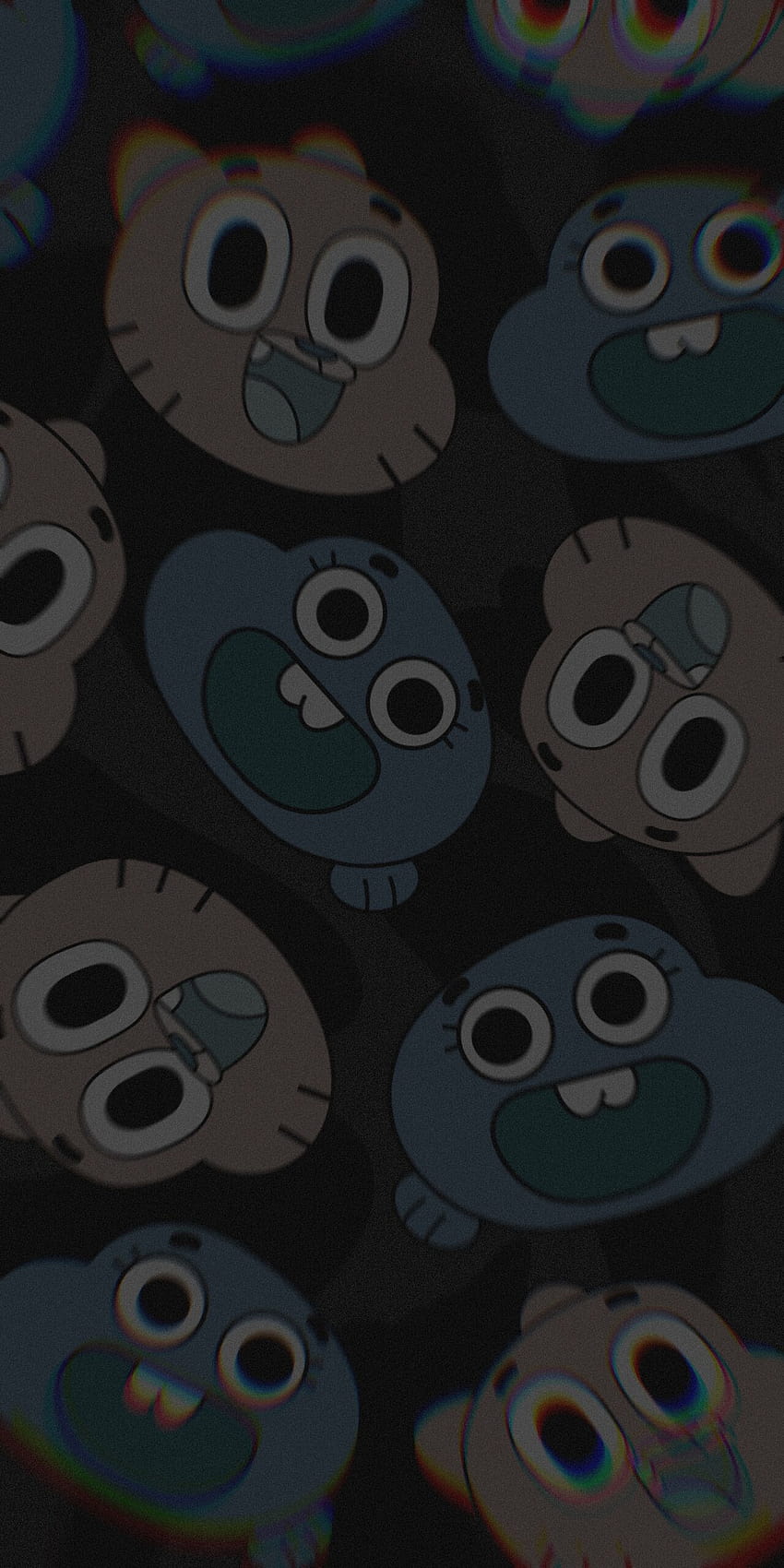 Gumball Watterson, Darwin Watterson, Muster, Dunkel, Hochformat, HD, iPhone-Hintergrundbild