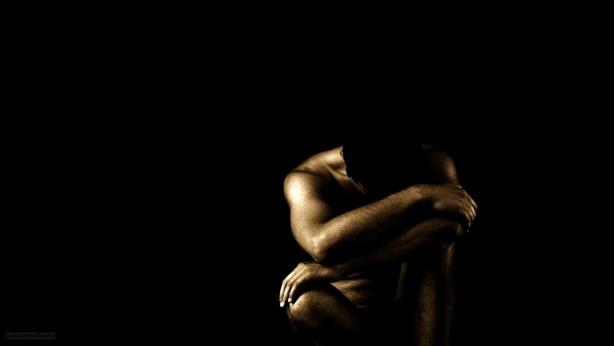 Mann, Silhouette, Low Key, Schwarzer Hintergrund, Körper, Wallpaper