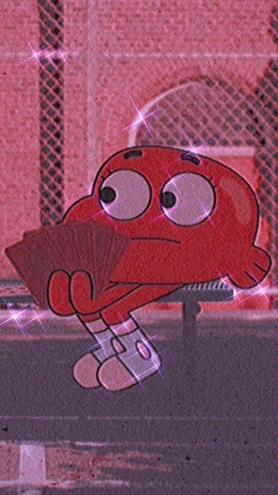 Darwin Watterson, Rot, Nacht, Ästhetik, Hochformat, Hintergrundbild für iPhone und Android
