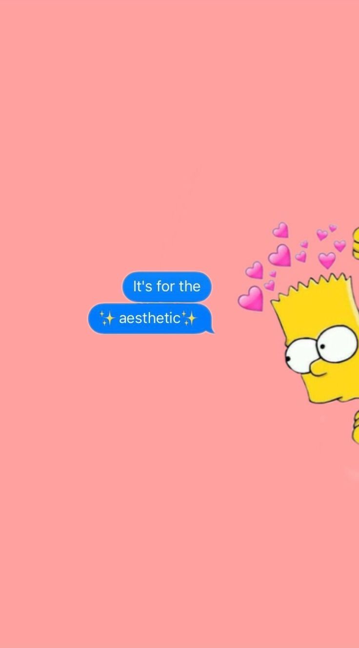 Bart Simpson, Chatnachricht, Lachsrosa, Aesthetic, HD, Handy-Hintergrund im Hochformat