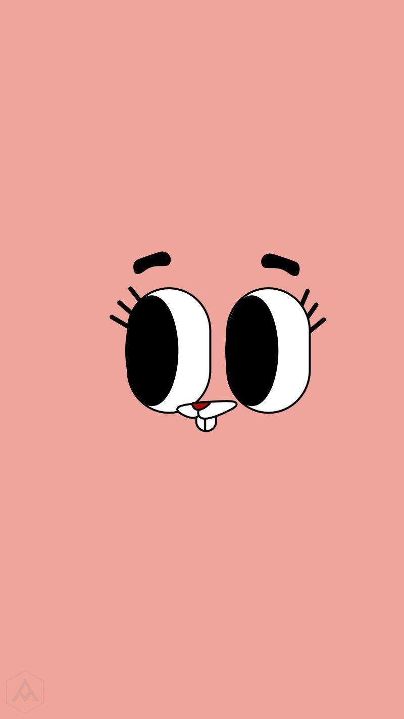 Anais Watterson, Augen, Gesicht, Rosa Hintergrund, Minimalismus, Hochformat, Sperrbildschirm