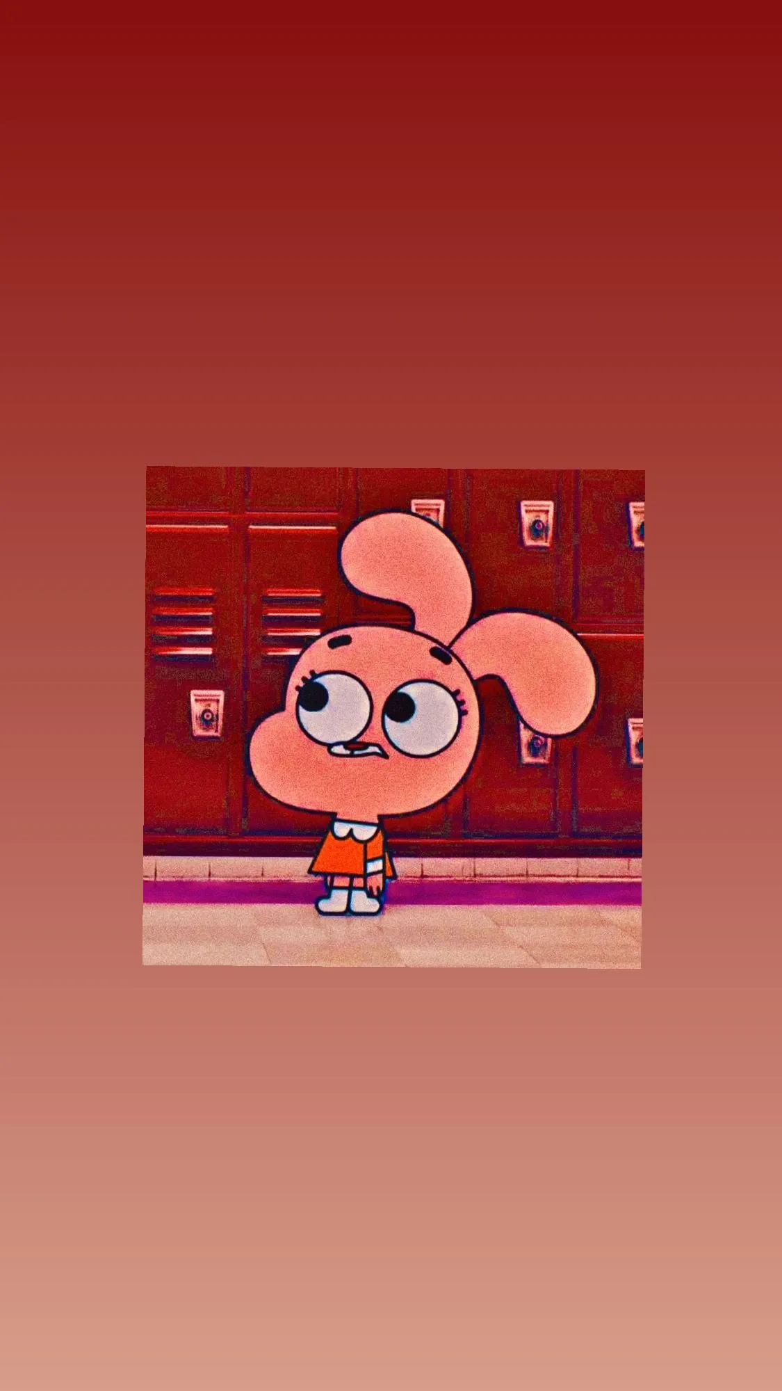 Anais Watterson, Pixel-Art, Roter Hintergrund, Minimalismus, Hochformat, Sperrbildschirm fürs iPhone