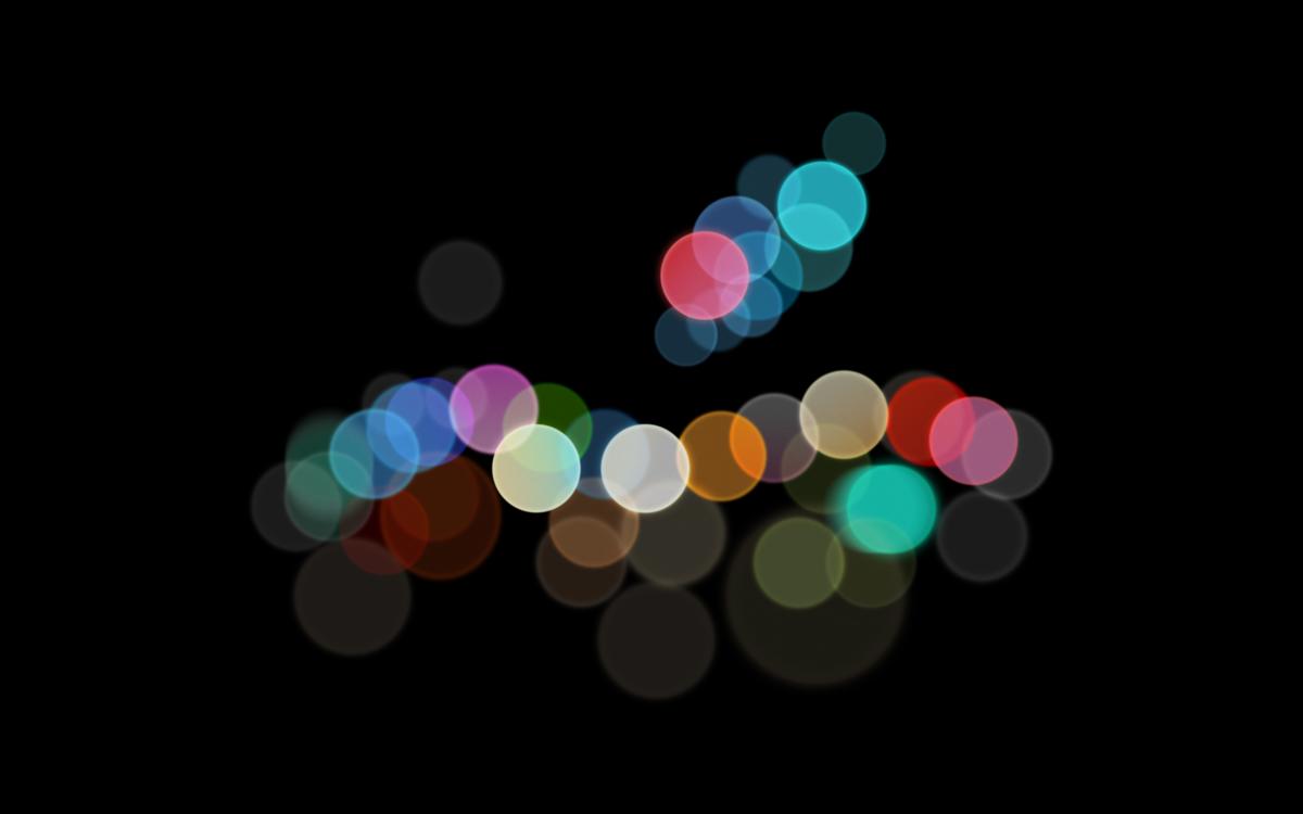 Apple Event, Bokeh, Bunte Lichter, Schwarzer Hintergrund, Wallpaper