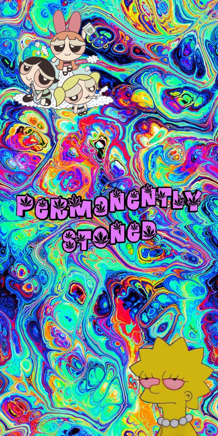 Psychedelisch, Trippy, Schriftzug, Cartoon, Bunte Wirbel, HD, Handy-Hintergrund
