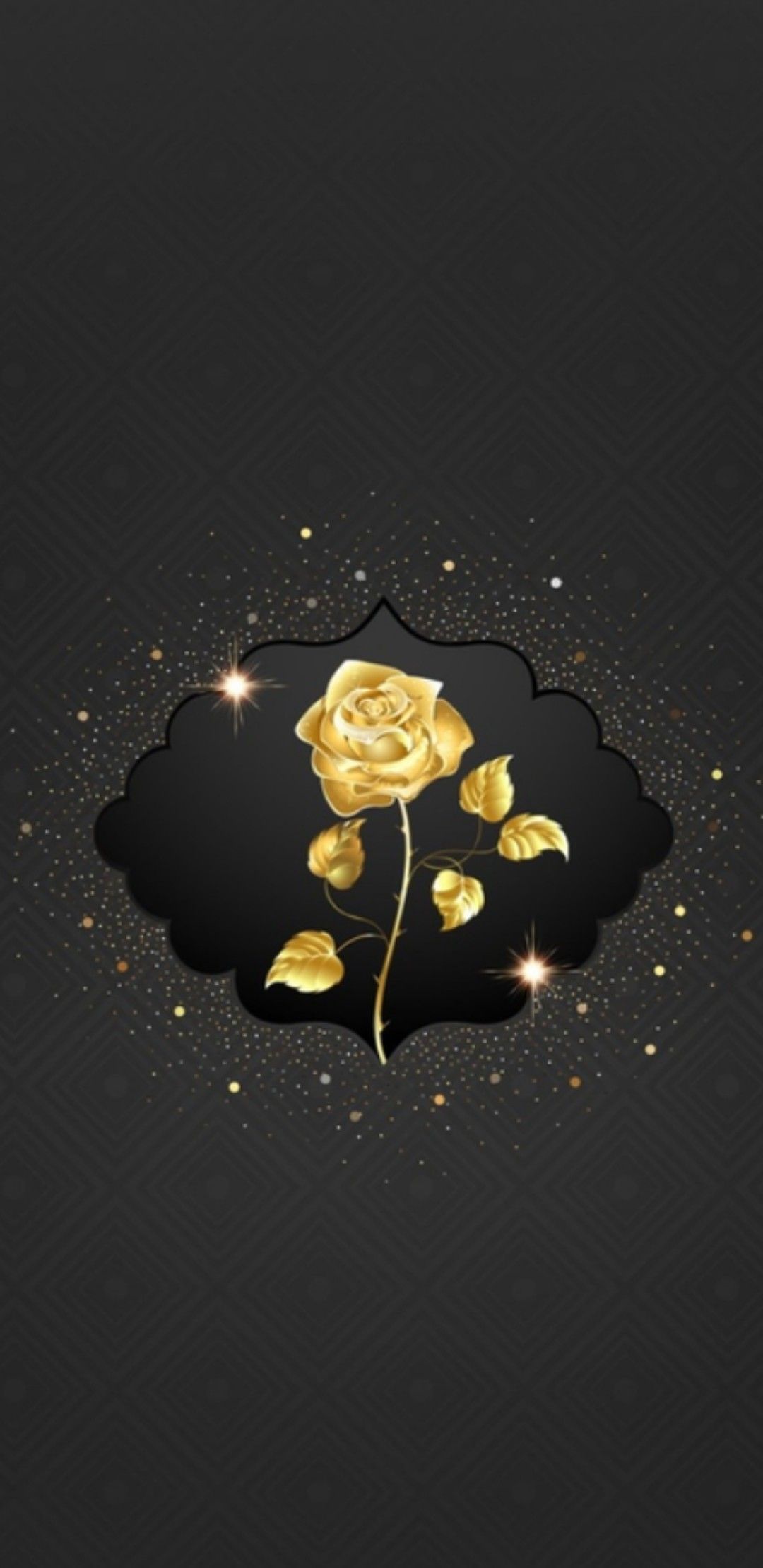 Goldene Rose, Schwarz und Gold, Minimalistisch, Elegant, Full HD, iPhone-Hintergrundbild