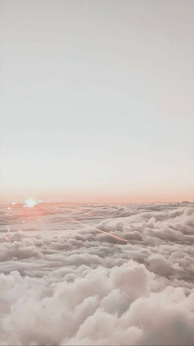 Wolkenmeer, Sonnenaufgang, Über den Wolken, Grau, Ruhig, Hintergrundbild fürs Handy