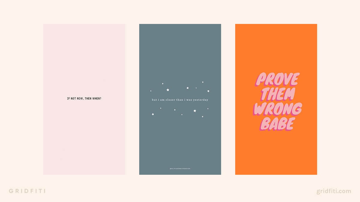 Prove Them Wrong Babe, Zitate, Typografie, Orange, Rosa, Petrol, Hintergrundbild