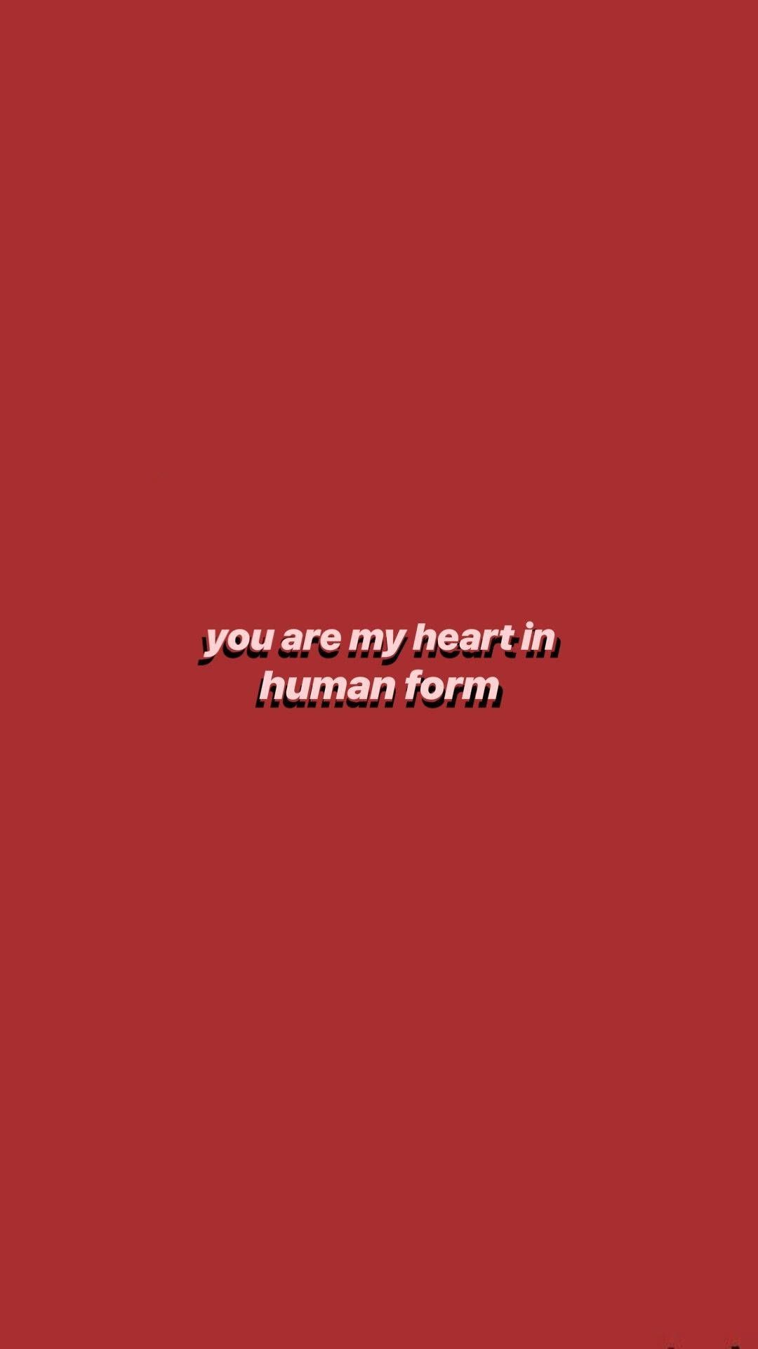 Zitat, Liebe, Roter Hintergrund, Minimalistisch, Typografie, Sperrbildschirm fürs iPhone